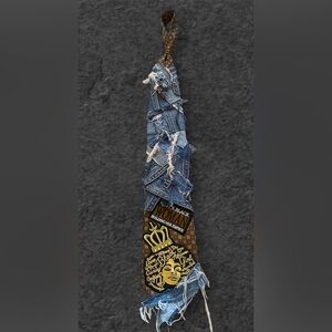 Distressed Blue Jeans